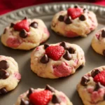 Strawberry Chocolate Chip Sweetheart Cookies - Image 1